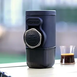 Portable Manual Press Coffee Maker, Compatible with Capsule & Ground Coffee, Mini Espresso Machine for Home, Travel & Outdoor Use
