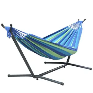 Intexca Furniture High Quality Hammock with Space Saving Steel Stand Includes Portable Carrying Case