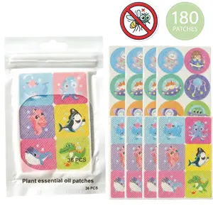 180 Pack Mosquito Patches Stickers for Kids Adult - Nature Citronella, Lemongrass and Eucalyptus, Up to 24 Hour of Protection，Positive Vibes Patches for Kids