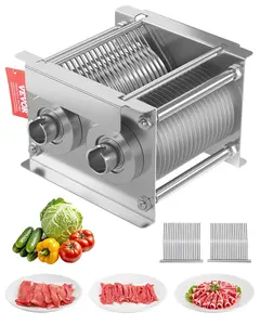 VEVOR Meat Cutter Machine Blade,  5 mm Blade for Commercial Meat Cutter, One Set Blade for SJY-DQ90 Meat Cutting Machine, Stainless Steel, Cutter Slicer Blade Set for Boneless Meat, Soft Vegetables