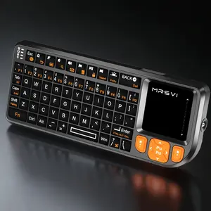 Mini Bluetooth-compatible Portable Rechargeable Keyboard with Touchpad, Rechargeable Backlight, 2.4g Ultra-Thin Design, Ideal for PC/tablet/TV/smartphone, Perfect for Travel & Office