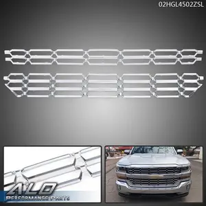 Fit For 16-18 Chevy Silverado 1500 Grille Overlay Cover Snap On Insert Chrome