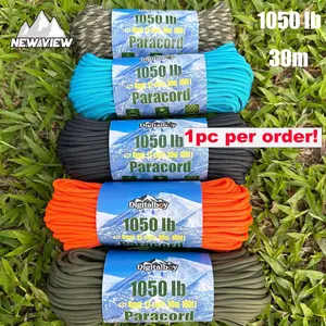paracord rope, 1050 Lb Tensile Strength, 4mm Diameter, 12-Core, 30m Long, Ideal for Outdoor Camping, Tie-Downs, Hammocks, Pet Leashes