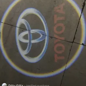 2x PCs Logo Wireless Car Door Welcome Laser Projector Door Light - Black, 3W, Dimensions 6.5x6.7x1.5cm, Power by 3x AAA Batteries 4.5V product card