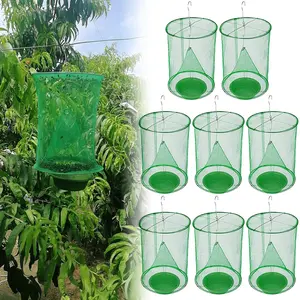 Dazone Lot 1-10PCS Reusable Hanging Fly Traps Fly Catcher Killer Outdoor, Effective Fly Catchers for Family Farms, Garden