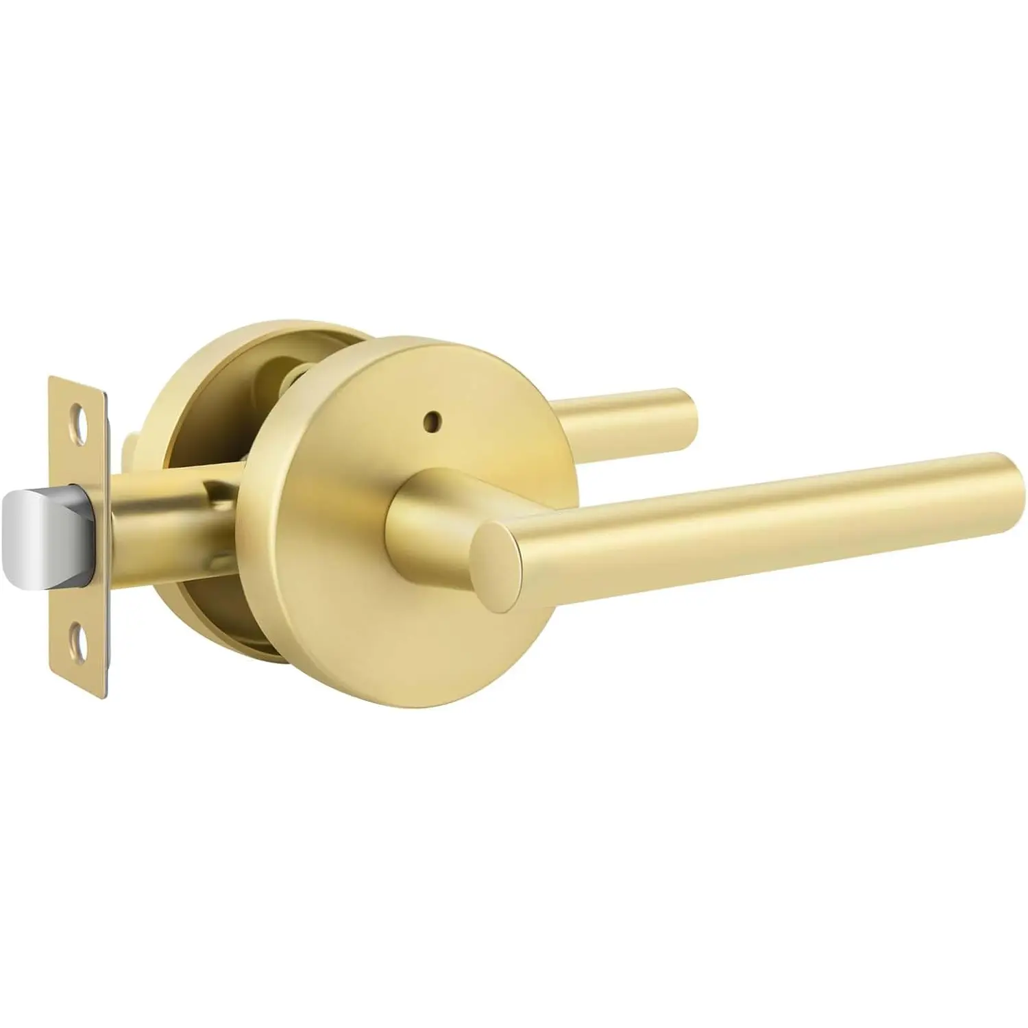 Gold nterter Door Handles, Bruhed Gold Privay Lever Door Handle, Heary Duty nterior Bedroom Door Leve Pack, Gold Door Handles Interer for Bathrcom (1 Pack