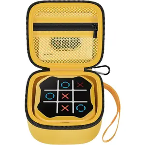 GiiKER Tic Tac Toe Bolt Game – 3-in-1 Handheld Puzzle Console w/ Storage Case (4 Colors: Black/Yellow/Green/Pink) – Perfect Travel Fidget Toy!