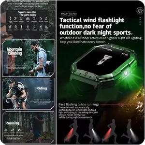 2024 New Durable Military Smart Watch Bluetooth Waterproof  GLENAW