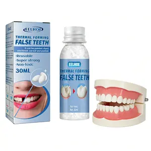 Moldable Dental Gel Dentures  Temporary Fillings Cavities and Teeth Fillings, Temporary Tooth Filling Denture Kit Oral false tooth fake broken teeth replacement denture mouldable denture kit