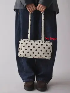 Handbag with Key Ring, Cute Shoulder Bag for Outdoor Travel and Daily Shopping, Small Size, Casual Style, Nylon Material, All Seasons