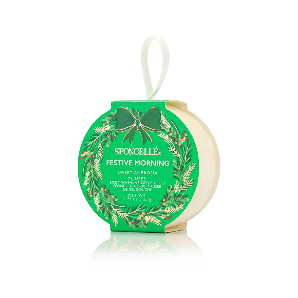 Festive Morning - Sweet Ambrosia Holiday Wreath Body Wash Infused Buffer