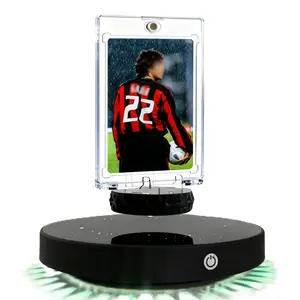 MAGECMOON Magnetic Levitation Photo Frame - Floating LED Starry Sky Gradient Display Screen suitable for collectible cards family and couple photos 360° rotation home and office decoration  Mother's Daygift