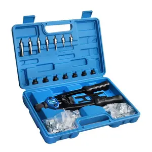 110-Pieces Rivet Pliers Set Professional Riveting Tools Set M3 M4 M5 M6 M8 M10 M12 Manual Riveter Thread Riveter Pliers Machine