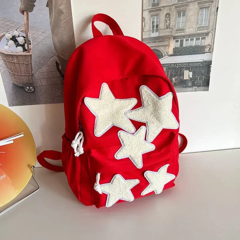 Canvas Star Decor Backpack