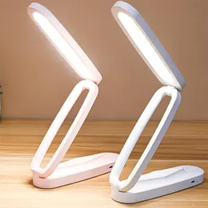 LED Desk Lamp for Office Home & Battery Operated Lamp Rechargeable Lamp Foldable & Portable Light, LED Desk Light Strip, 3 Brightness Dimmable Small Desk Lamp Wireless Reading Lamp for Home Office Dorm