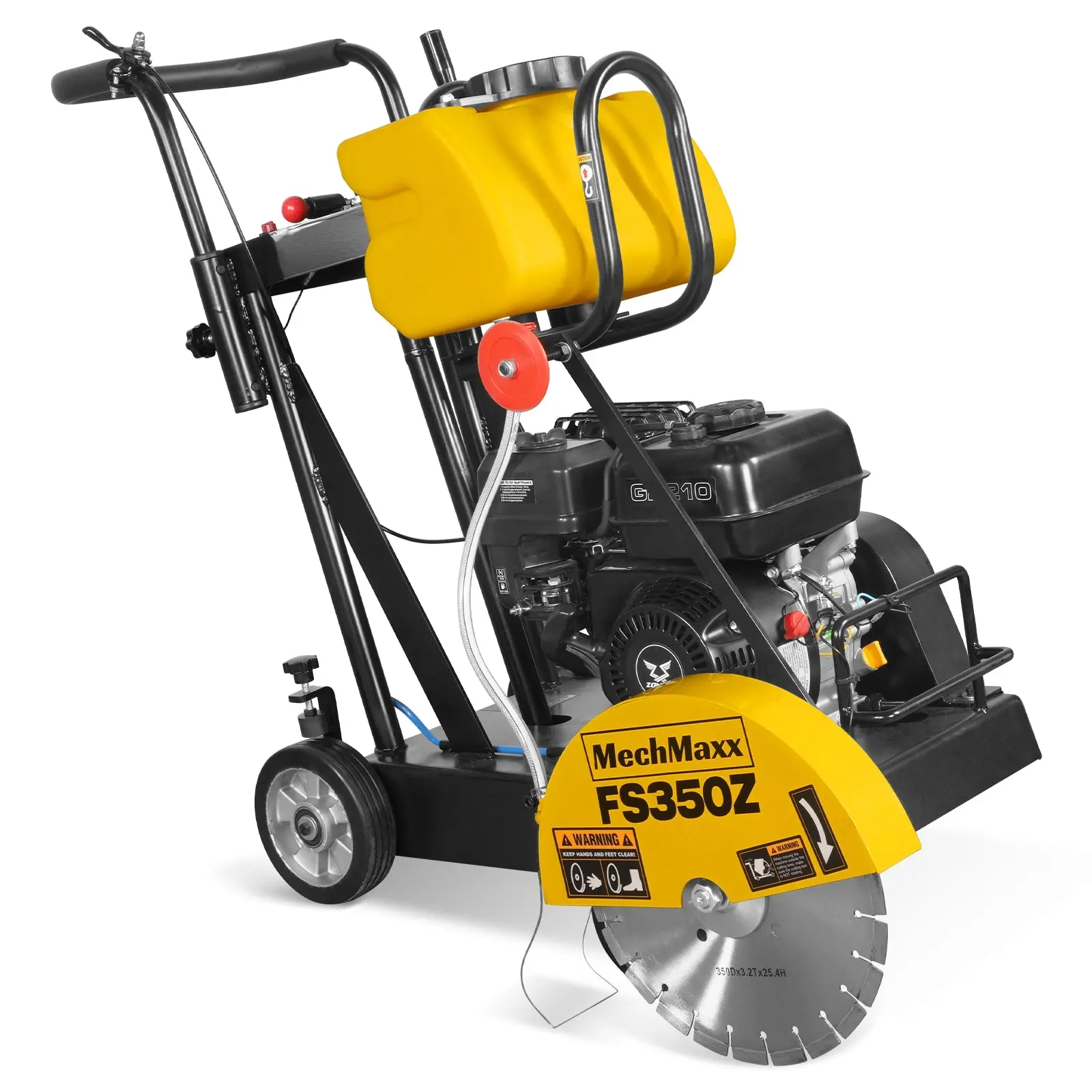 5.8 HP Walk-Behind Concrete Floor Saw, 14 in Blade, 4 in Cutting Depth, FS350Z