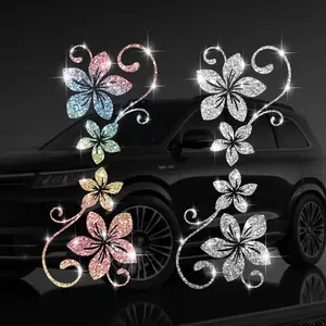 Engraved floral glitter stickers, romantic car window stickers, beautiful life stickers, fashionable motorcycle stickers, laptop stickers, Car Decorative Sticker, Car Decal, Automobile Decals