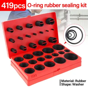 419PCS Set Universal O Ring Assortment 32 Size Nitrile Rubber Ring Seal O Ring Gasket For Plumbing Automotive Faucet Repair