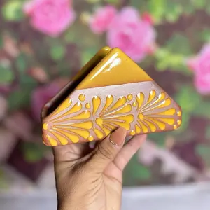 Napkin cielito lindo color terracota con amarillo