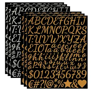 6 Sheets 1in Handwritten Letter Stickers Set, DIY Craft Supplies, Holiday Gift, Creative Stationery Accessories, Includes Numbers & Letters, Craft Kits
