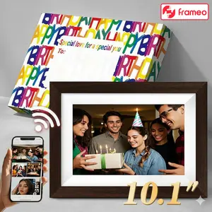 Ekoio Gift idea,10.1 Inch WiFi Digital Photo Frame with 1280 * 800P IPS Touch Screen ,Built-in 32GB Storage,Video Clips and Slide Show,Send Photos Instantly from Anywhere with via Free APP