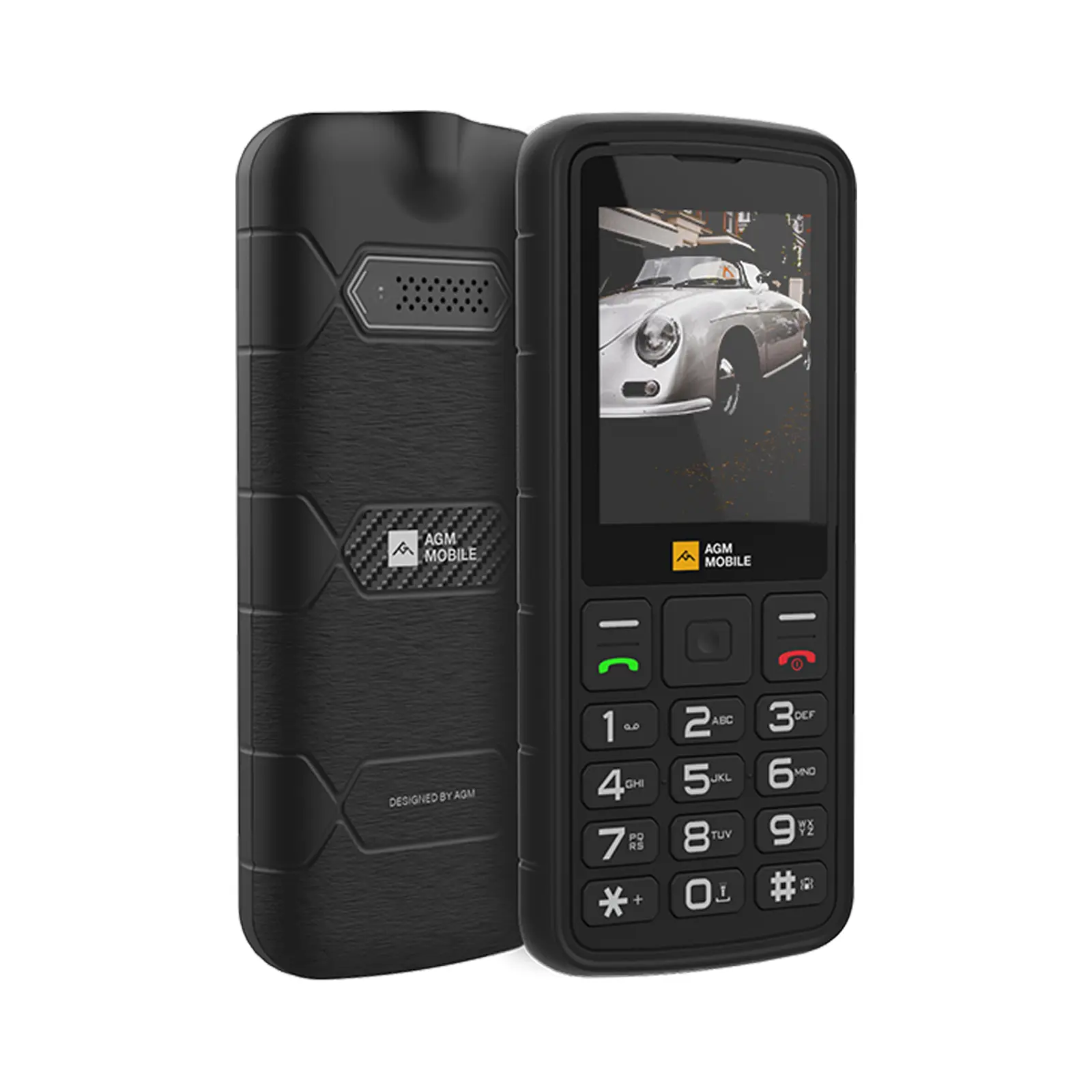AGM M9 Compact Rugged 4G Cellphone - Water Proof IP68 Protection, Type C Port, 1000mAh Batteries, Large Buttons, Large Font, T9 Speed Dial, 3 SIM Slots, FM Radio, T-Mobile Travel Use, Ip68 Rated