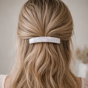 White Acrylic French Barrette