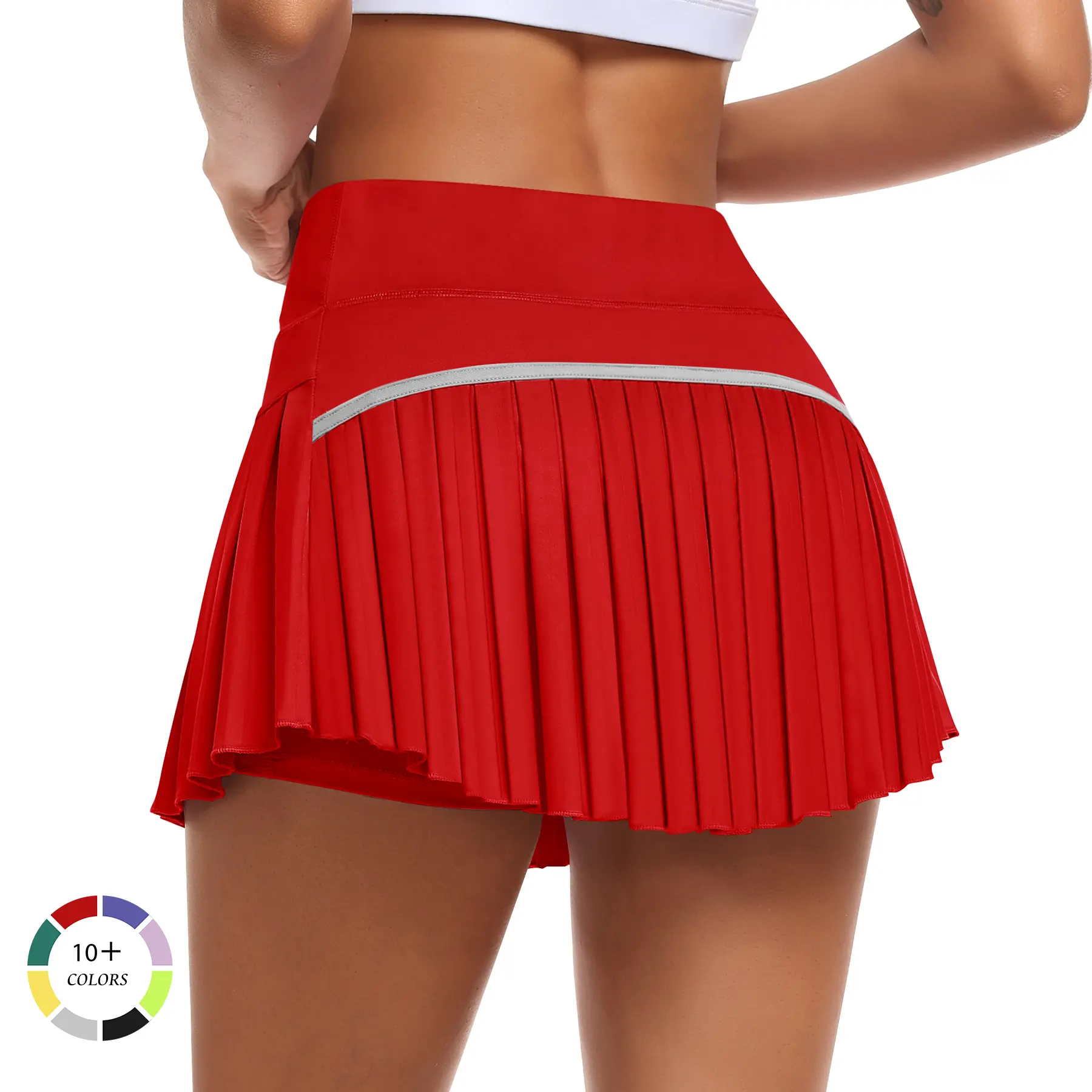 JoyGirl Pleated Tennis Skirt High Waist  Athletic Mini Skort Built-in Shorts with Side Pockets for Golf Pickleball Workout