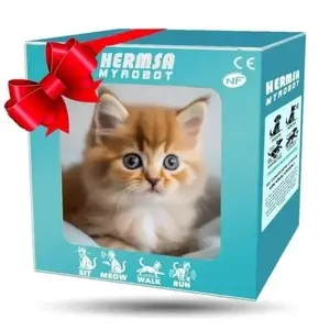 Realistic Robot Cat Toy - Walking Meowing Plush Kitten, Interactive Electronic Pet, Kids Gift for Birthday & Christmas
