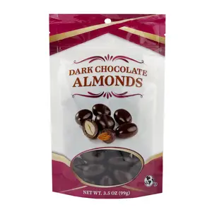 FirstChoiceCandy Dark Chocolate Almonds, Rich Cocoa Coating, Resealable Bag, 3.5 oz (PACK OF 12)