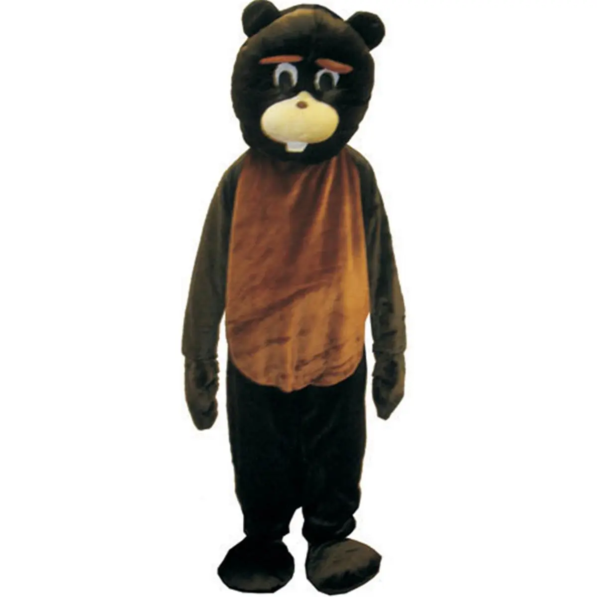 Menswear Black Plush Beaver Mascot Uniform Suit - 473-XL Extra Large Halloween Jumpsuit with Shoes, Animal Character Costume Set for Special Occasions, Halloween Costume, Costume Ideas