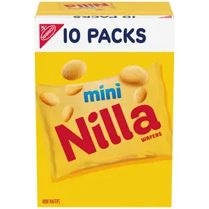 Wafers Mini Cookies, Vanilla Wafers, 10 Snack Packs