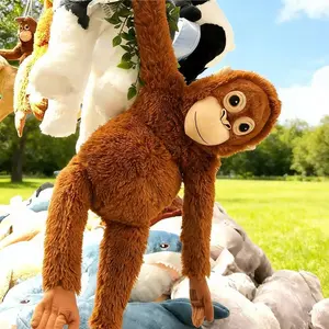 Gorilla Plush Toy Long Arm Monkey Doll Baby Comfort Pillow, Soft Stuffed Animal, Perfect Gift for Children, Cute Huggable