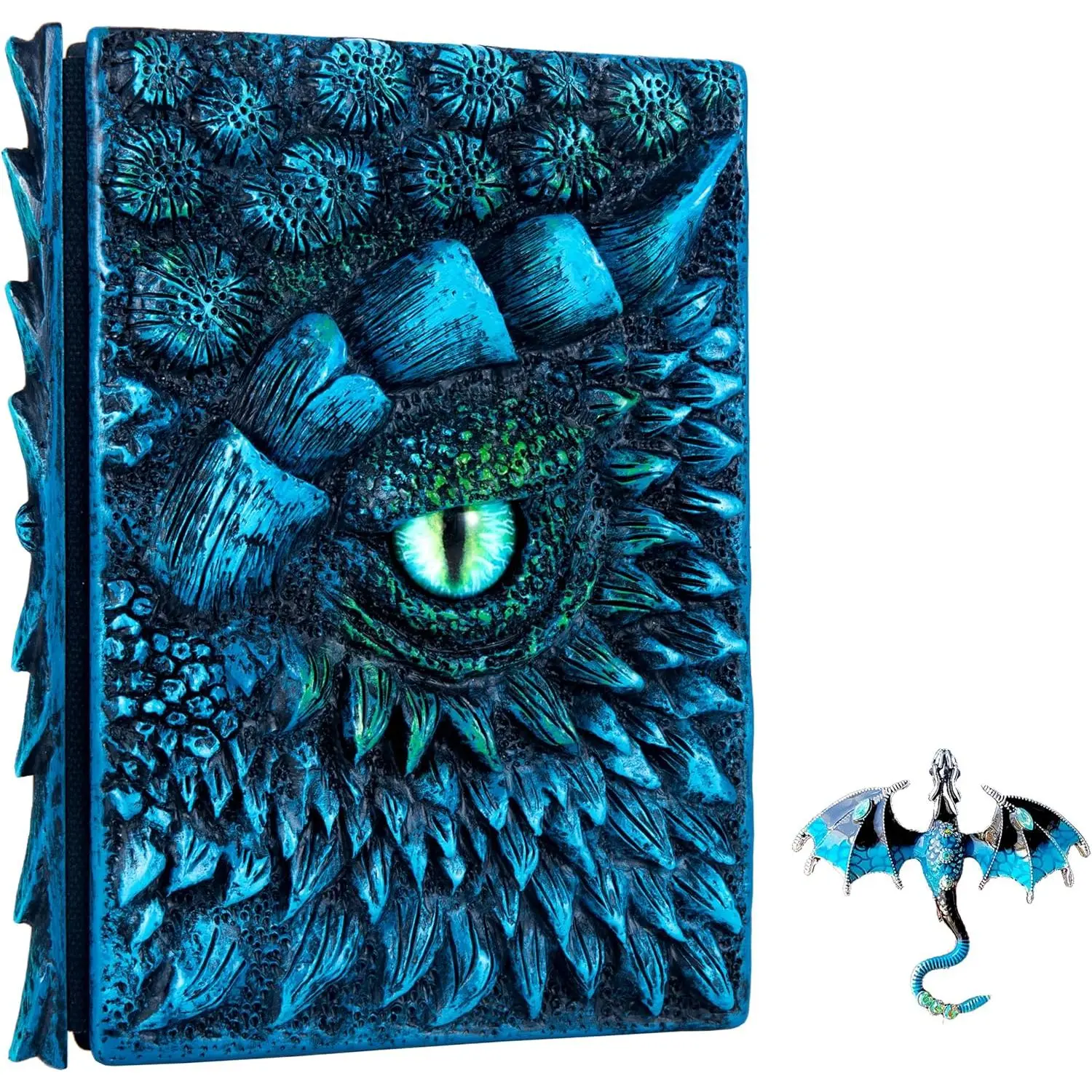 3D Dragon Eye Embossed Journal, Engraving Notebook,Dnd notebook for Dragon Lovers ,Blank Paper,Hardcover Travel Notepad for Writing,Sketchbook,Collection,,Decoration A4 and A5 Size (A5-Blue