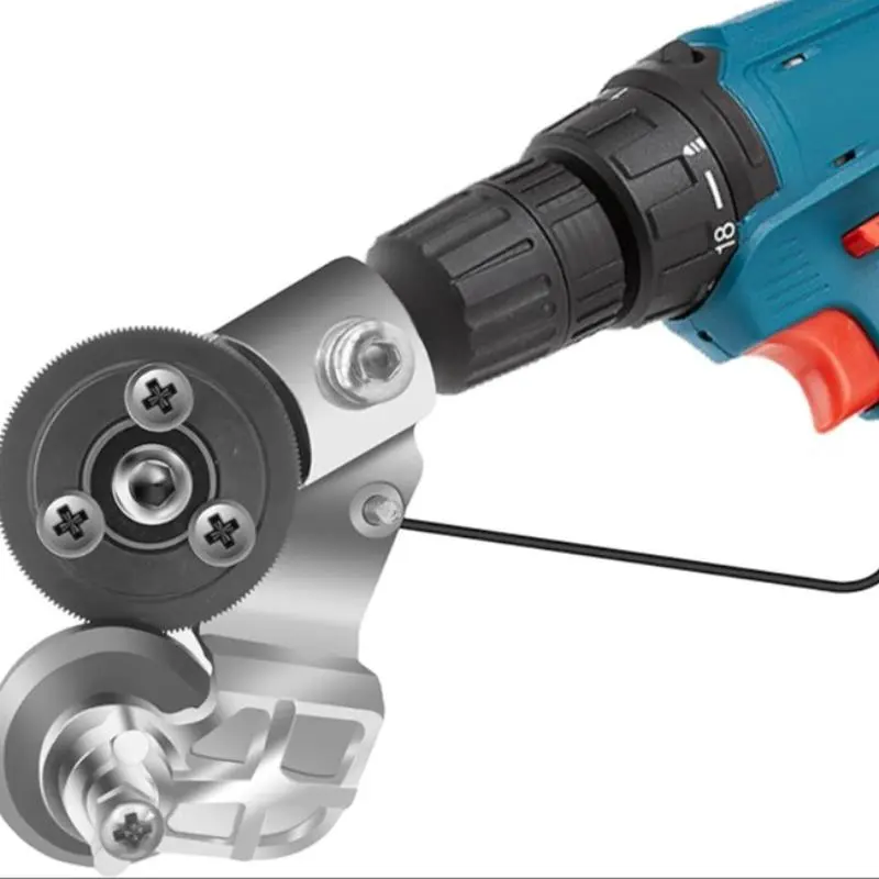 Sheet Metal Cutter Drill Attachment, Electric Drill Shears Nibbler Attachment for Cutting Iron, Steel, Copper and Aluminum, Heavy Duty Power Tool Accessory