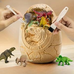 Realistic Dinosaur Fossil Dig Kit, 1 Piece Dinosaur Egg Dig Set, Educational Archaeology Toy, Mini Dinosaur Model Included, Ages 3-6