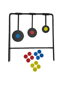 3 Size Metal Mini Spinning Target – Hit It, It Spins & Self Resets – Perfect for Progressive Training – Comes with 12 Multi Color Target Stickers