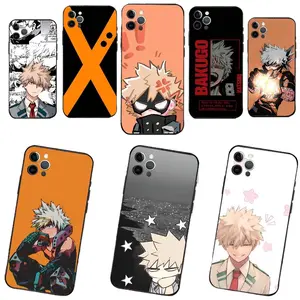 Bakugou Katsuki Anime My Hero Academia Phone Cases For iPhone 17 16 15 14 13 12 11 Promax Pro Air Plus Soft Black TPU Shockproof Protective Cover