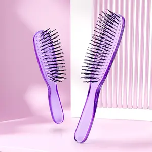 Detangling Brush, Detangler Brush, Anti Tangle Brush, 1 Count Double Bristles Hair Brush, Scalp Hairbrush for Bath Shampooing, Blow Drying Styling, Heatless Styling Tools for Women Girls