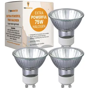 High Intensity Candle Lamp Halogen Upgrade Heat Replacement Bulb That Will Supercharge Your Candle Warmer Lamp With An Even Melt and Stronger Throw. GU10 75 Watts