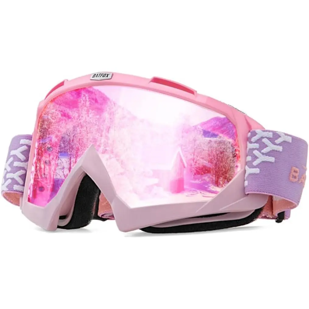 OTG Ski Snow Goggles, UV Protection Anti Fog Snowboard Goggles for Men Women Youth