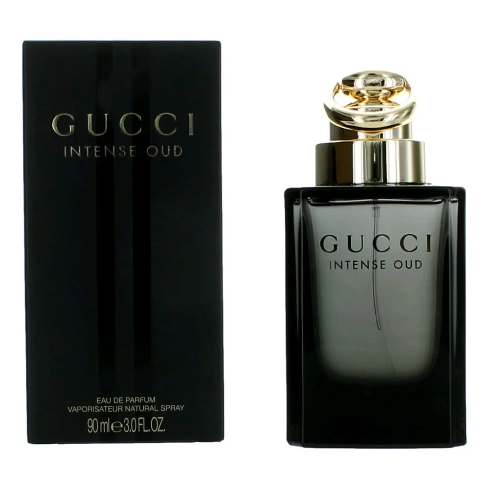 Gucci Intense Oud by Gucci, 3 oz EDP Spray for Men, Potent, Intense Eau De Parfum Men's Fragrance, Amber & Wood, Spray On Skin, Layered Notes, Signature Scent, Luxury Aroma Men's Fragrance