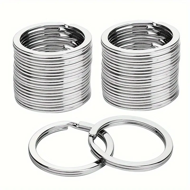 Key Rings Bulk, Flat Keychain Ring Split Key Ring For Home Car Keys Bag Hanging Accessories