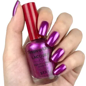 Tinovo Uno Mirror Metal Purple Metallic Nail Polish Nail Art No lamp curing required Quick-dry formula Salon-quality finish Long-lasting convenience Alcohol-free Nail care formula Manicure Nail Products