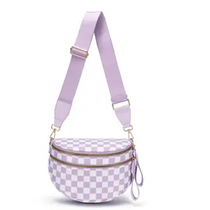 Y2K Checkerboard Crossbody Bag - Lightweight Anti‑theft Adjustable Strap Purse for Everyday, Travel & Nightout
