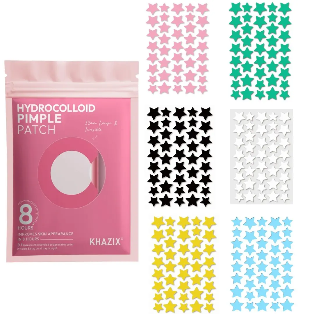 240/480/1200pcs Star Acne Pimple Patches, Blemish Patches, Concealer Facial Clearing Stickers, Facial Skin Care Products, Acne Spot Stickers, Soothing Oil-Free Invisible Acne Treatment for All Skin Types