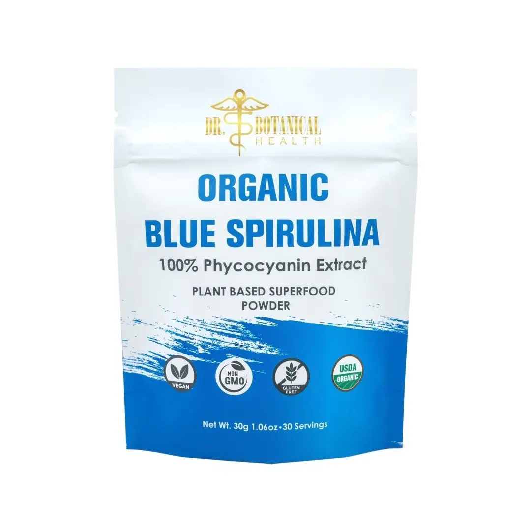 Organic Blue Spirulina Powder for Vegan Nutrients and Color - High Quality Health Food - Dietary, Healthcare