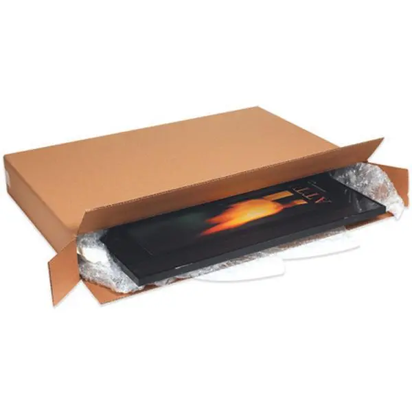 Box Partners HD20850FOL Side Loading Open Ends Corrugated Boxes, 20in x 8in x 50in, 275#/ect-44 Kraft Material, Flat Insertion for Frames/Mirrors, Full Overlap Flaps, Added Protection, Easy Insertion