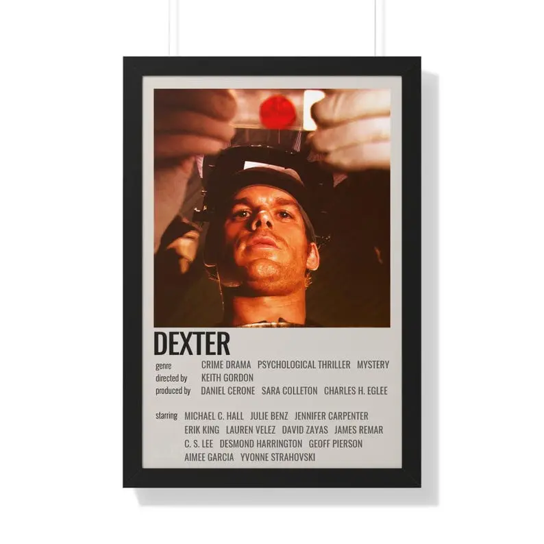 Dexter Graphic Print Bordered Unframed 1-Piece Paper Poster - Multi-Size (12x18,17x17,18x24,24x24,27x40 Wall Fit) Classic Wall Art, Rustic Charm Home Decor, Home Supplies Shipped in a Tube