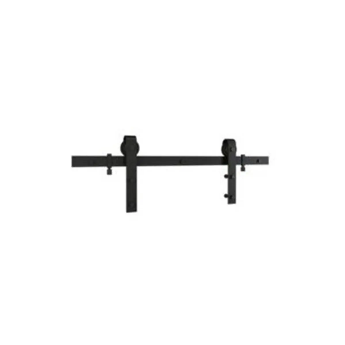 212 MAIN 96 in. Classic Interior 2-Track Barn Door Kit, Matte Black, Complete Set with 2-Piece Track, Two-Track